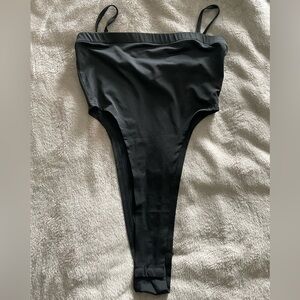 Black Tub Deep Cut Body Suit